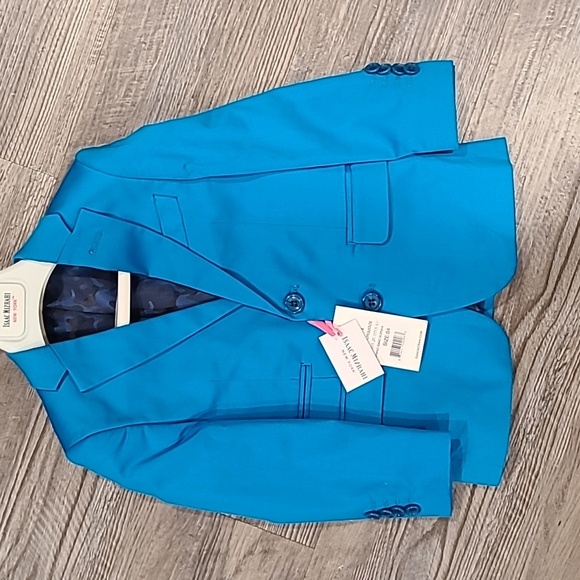 Isaac Mizrahi Stretch Cotton Blazer & Pants Suit in Colbalt Blue Size 4 - Picture 3 of 8